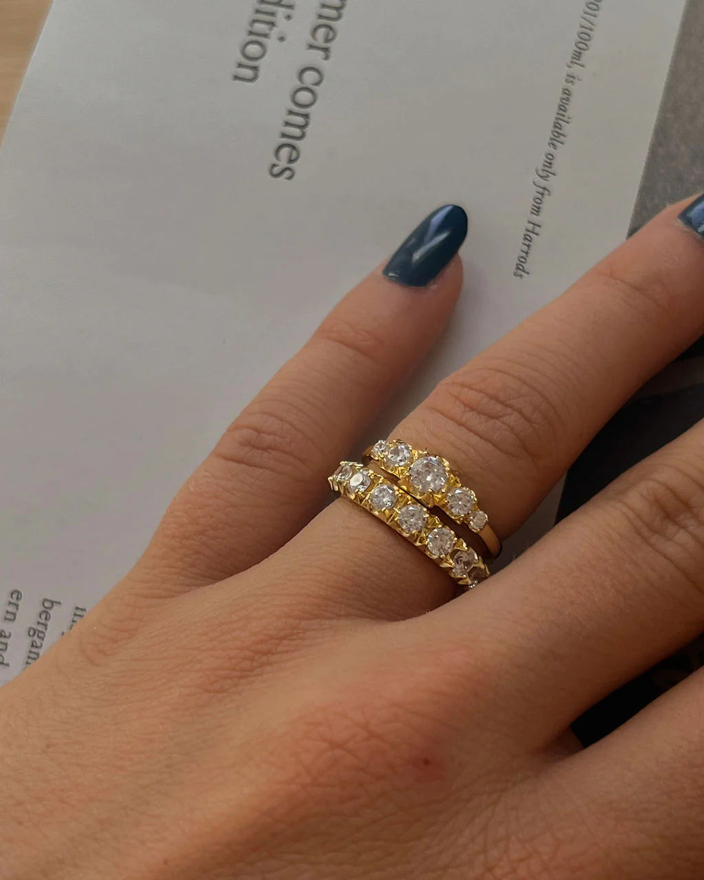 Pyramid Ring Set